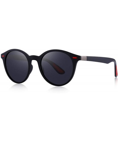 Aviator DESIGN Men Women Classic Retro Rivet Polarized Sunglasses TR90 Legs C01 Black - C02 Matte Black - C318XE085Y2 $11.24