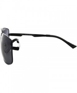 Round Spring Hinges Wood Arms Rimless Round Bifocal Sunglasses - Black - CC180ZSHO4N $15.26