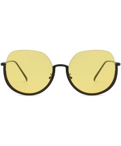 Oversized Fashion Man Women Irregular Shape Sunglasses Glasses Vintage Retro Style 2019 Fashion - Yellow - CY18TH7E55M $7.16