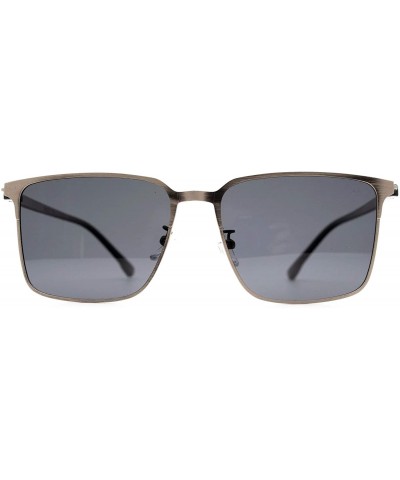 Square p517 Fashion Square Polarized- for Mens 100% UV PROTECTION - Silver-black - CL192T75WMR $28.51