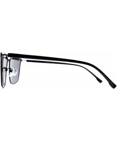 Square p517 Fashion Square Polarized- for Mens 100% UV PROTECTION - Silver-black - CL192T75WMR $28.51