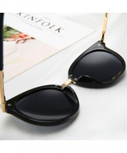 Round 2019 New Sunglasses Women Driving Mirrors Vintage Reflective Flat Lens Sun Glasses Female Oculos UV400 - C4 - CX1985L0I...