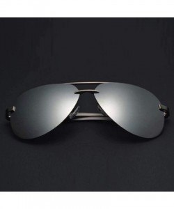 Square Men Polarized Sunglasses Metal Alloy Driving Glasses UV400 Protection Goggles Eyewear Pilot Style - C0199CM28ZC $34.92