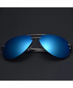 Square Men Polarized Sunglasses Metal Alloy Driving Glasses UV400 Protection Goggles Eyewear Pilot Style - C0199CM28ZC $34.92