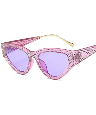 Rimless Fashion Diamond Sunglasses Unisex-Shade Glasses Cat Eye Mirror Lens-Sturdy Frame - H - CP1905Y7ZYZ $57.97