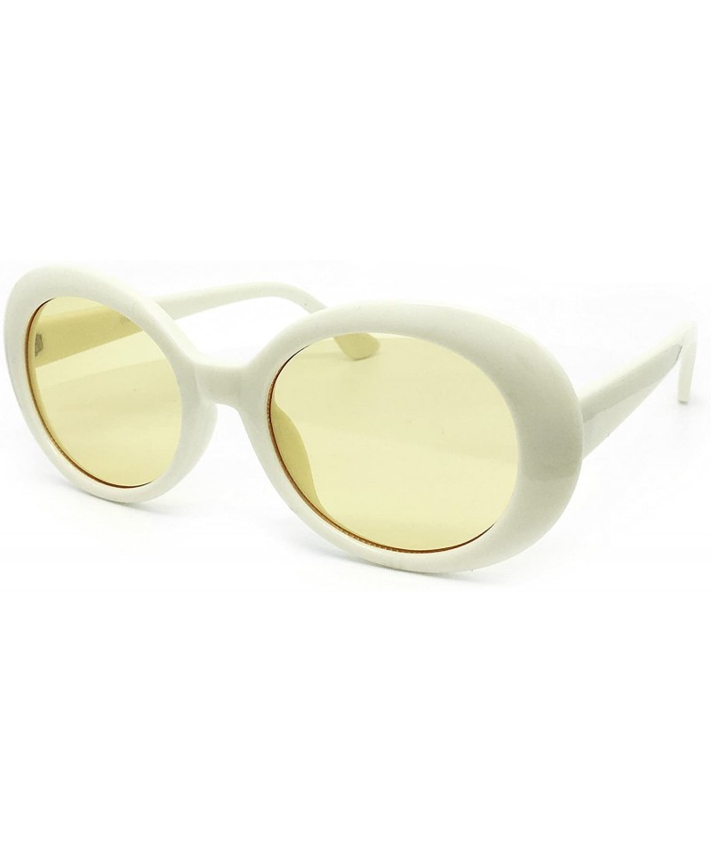 Oval SA122 Original Classic Dark Mod Round Pop Oval Lens Kurt Cobain Nirvana Bold Retro Vintage Sunglasses - CL184YX4LD0 $26.94