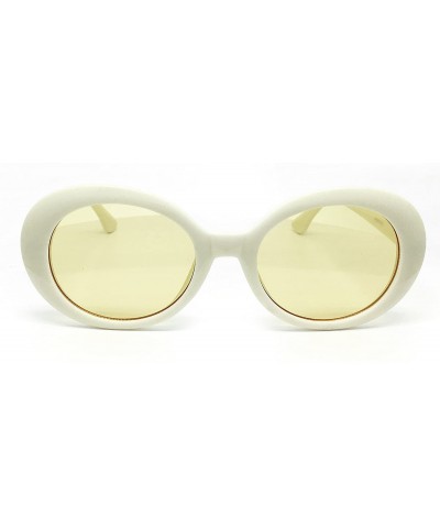Oval SA122 Original Classic Dark Mod Round Pop Oval Lens Kurt Cobain Nirvana Bold Retro Vintage Sunglasses - CL184YX4LD0 $26.94