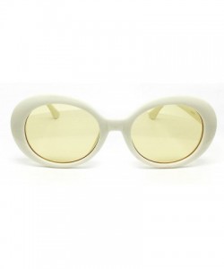 Oval SA122 Original Classic Dark Mod Round Pop Oval Lens Kurt Cobain Nirvana Bold Retro Vintage Sunglasses - CL184YX4LD0 $26.94