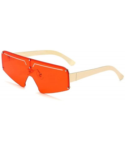 Goggle Oversized goggles sunglasses transparent windproof - Red - CL18ATAXYNK $26.80