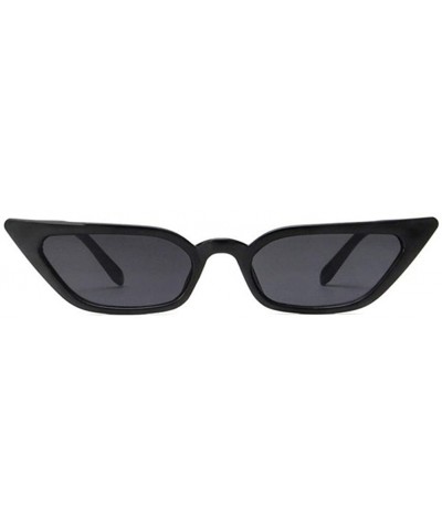 Cat Eye Sunglasses Designer Vintage Transparent Glasses - Black - CZ198G2O00S $40.62