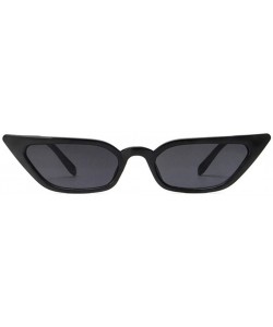 Cat Eye Sunglasses Designer Vintage Transparent Glasses - Black - CZ198G2O00S $24.47