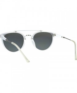 Butterfly Womens Designer Fashion Sunglasses Wing Frame Double Metal Bridge UV 400 - Frost (Silver Mirror) - CJ186OTW8CD $15.32
