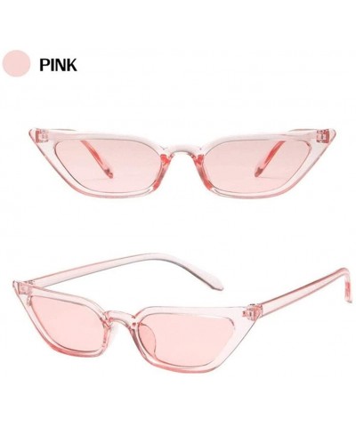 Cat Eye Sunglasses Designer Vintage Transparent Glasses - Black - CZ198G2O00S $24.47