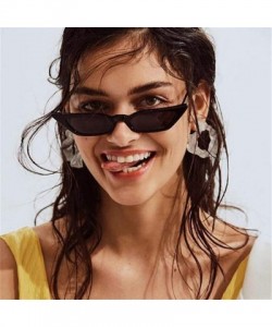 Cat Eye Sunglasses Designer Vintage Transparent Glasses - Black - CZ198G2O00S $24.47