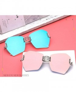 Oversized Trendy Oversized Sunglasses for Women Multilateral Coated Lens Eyewear UV Protection - C8 Transparent - CN190HEDU0D...