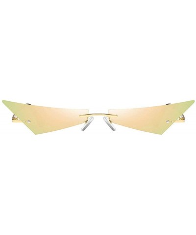 Rimless Sunglasses Rimless Glasses Designer Streetwear - Pink - CQ18TSMHEI6 $23.06