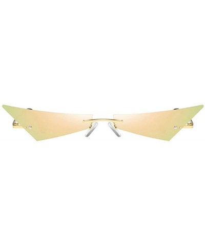 Rimless Sunglasses Rimless Glasses Designer Streetwear - Pink - CQ18TSMHEI6 $14.38