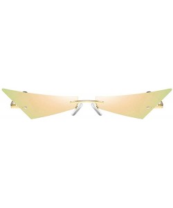 Rimless Sunglasses Rimless Glasses Designer Streetwear - Pink - CQ18TSMHEI6 $14.38