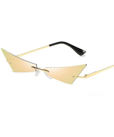 Rimless Sunglasses Rimless Glasses Designer Streetwear - Pink - CQ18TSMHEI6 $14.38