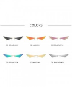 Rimless Sunglasses Rimless Glasses Designer Streetwear - Pink - CQ18TSMHEI6 $14.38