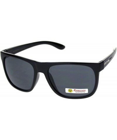 Square Biohazard Sunglasses Mens Square Sporty Fashion Shades UV 400 - Black (Black) - C418ZWNSDAK $11.19