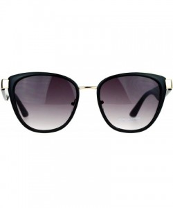 Oversized Womens Double Frame Oversize Cat Eye Sunglasses - Black Smoke - CY12CJLB0E9 $14.73