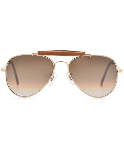 Aviator outdoorsman aviator sunglasses for men women crystal glass lens mirrored sun glasses UV400 protection - CX18S2SI0CK $...
