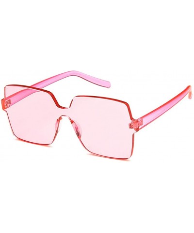 Square Women Sunglasses Fashion Yellow Drive Holiday Square Non-Polarized UV400 - Pink - CW18RLIZ5ZX $7.59