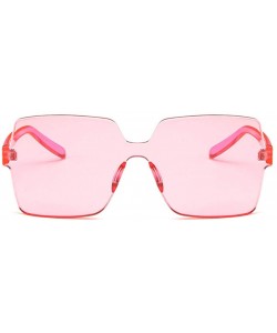 Square Women Sunglasses Fashion Yellow Drive Holiday Square Non-Polarized UV400 - Pink - CW18RLIZ5ZX $7.59