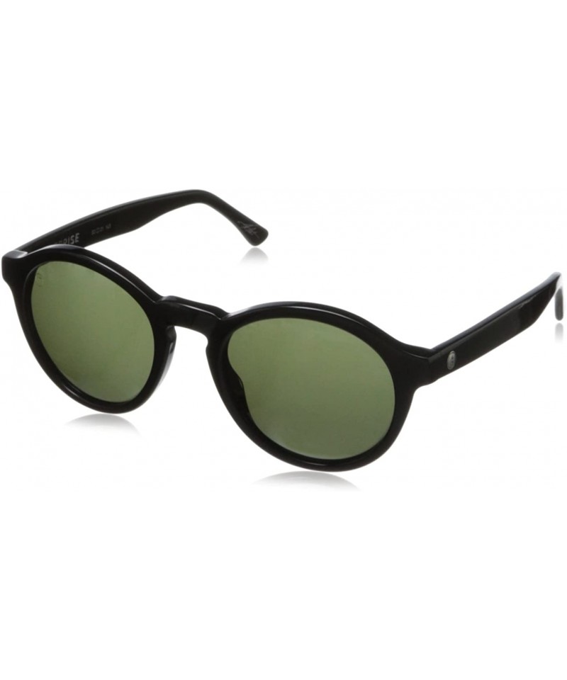 Round Visual Reprise Sunglasses - Gloss Black - CB11JK5T6VH $35.12