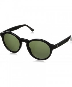 Round Visual Reprise Sunglasses - Gloss Black - CB11JK5T6VH $35.12