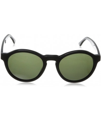 Round Visual Reprise Sunglasses - Gloss Black - CB11JK5T6VH $35.12