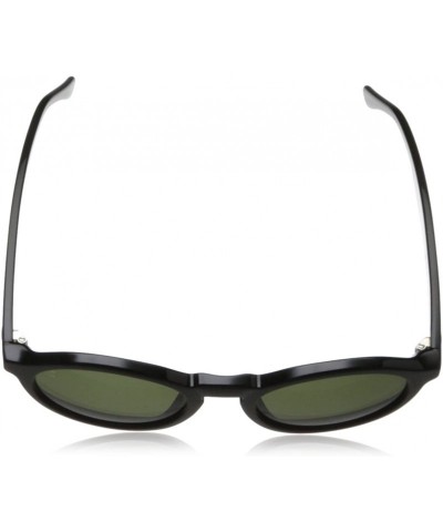 Round Visual Reprise Sunglasses - Gloss Black - CB11JK5T6VH $35.12