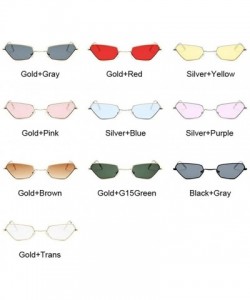 Cat Eye Retro Small Cat Eye Sunglasses Women Vintage Shades Yellow Metal Color Sun Glasses For Female Fashion - C9198UORZW4 $...