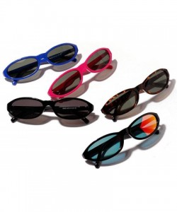 Oval Ultra light Oval Small Frame Sunglasses Brand Designer Fashion Lady Shaded Sunglasses UV400 - Leopard - CV18UQKQXN4 $23.14