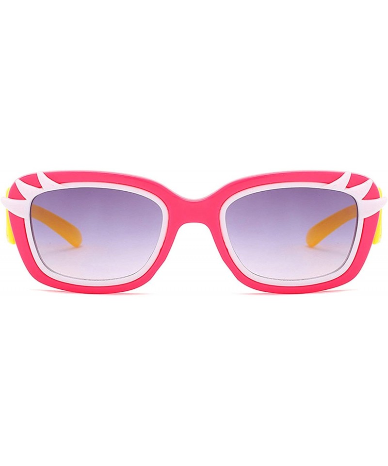 Oval Vintage style Square Eyelashes Sunglasses for Women PC Resin UV400 Sunglasses - Red Yellow - CD18T63HWHX $15.50