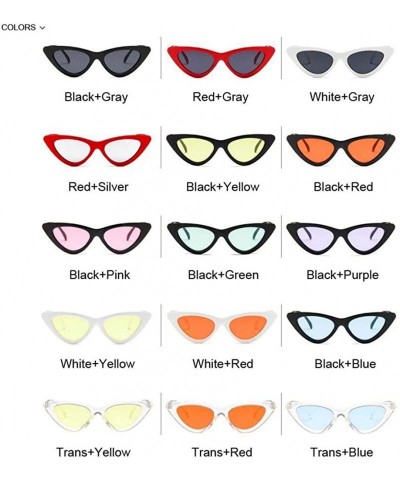 Goggle Retro Small Sunglasses-Polarized Shade Glasses With Classic Narrow Cat Eye Lens - M - CM1905YDKRI $28.24