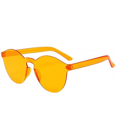 Rimless Outdoor Semi Rimless Polarized Sunglasses-Women Men Fashion Clear Retro Sun Glasses - F - C4196OIANLU $15.86