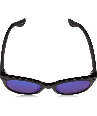 Round Women's Noronha Round Sunglasses - Black - 52 mm - CQ185TYR3ZR $19.49