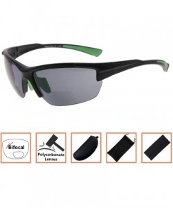 Sport Sports Half-Rim Bifocal Sunglasses Anti-UV Sunglasses for Readers - Black Green - CH180CAH8QH $20.50