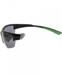 Sport Sports Half-Rim Bifocal Sunglasses Anti-UV Sunglasses for Readers - Black Green - CH180CAH8QH $20.50