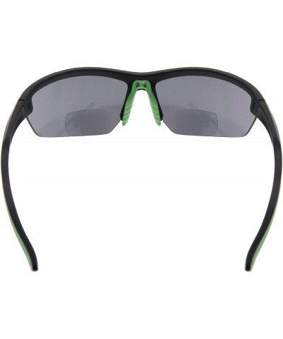 Sport Sports Half-Rim Bifocal Sunglasses Anti-UV Sunglasses for Readers - Black Green - CH180CAH8QH $20.50