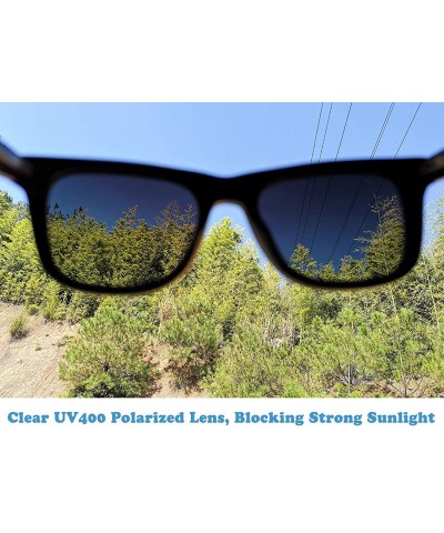 Wrap Polarized Wood Sunglasses Men - Wooden Bamboo Sunglasses for Women - Maple Wood- Pink Lens - CA18XDW9SLO $30.96