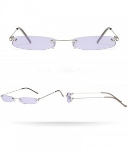 Rectangular Fashion Small Frame Eyewear Squared Rectangular Sunglasses (Style C) - CP196GXQY3R $11.96