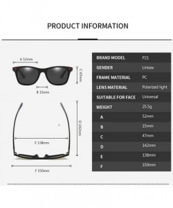 Goggle Classic Polarized Sunglasses Men Women Driving Square Frame Sun Glasses Male Goggle UV400 Gafas De Sol - C8 - CV198AHO...