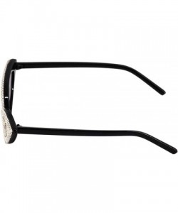 Goggle Sparkling Crystal Cat Eye Sunglasses UV Protection Rhinestone Sunglasses - Gray - CE18XS7EMNO $15.27