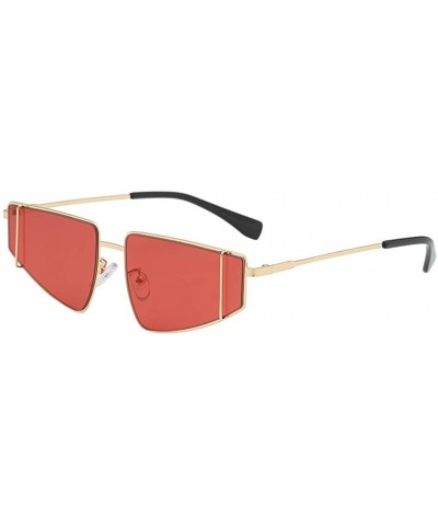 Sport Irregular Shape Sunglasses - Summer Men Women Fashion Retro Eyewear - Red - C118S9DEATG $23.46
