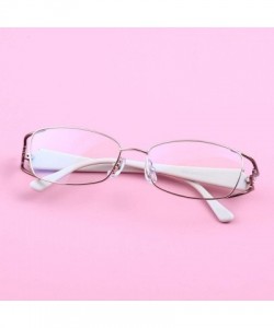 Aviator Luxury Premium Metal Frame Optical Glasses Frames with Diamonds for Womens - Gold - CS18X3ZGAA3 $25.14