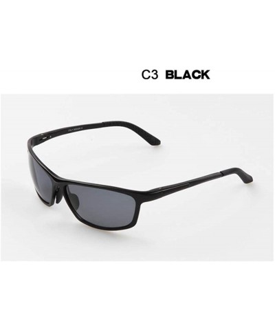 Aviator Aluminum Magnesium Men's Polarized Sunglasses Male Y1068 C1 Box - Y1068 C3 Box - CP18XE0XTED $24.41