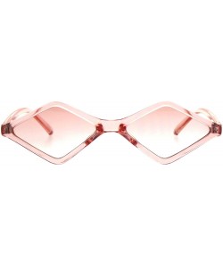 Square Skinny Diamond Shape Sunglasses Womens Trendy Fashion Translucent Colors - Pink - C818NZ0LSQA $9.54